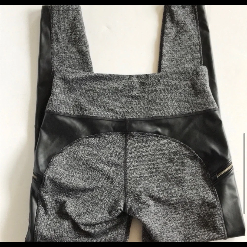 ATHLETA Moto Herringbone Leather Leggings - Picture 6 of 7